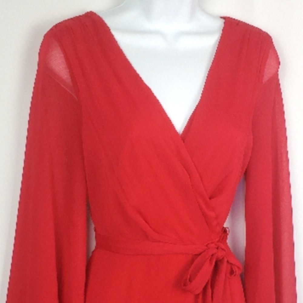 DKNY Red Wrap Dress